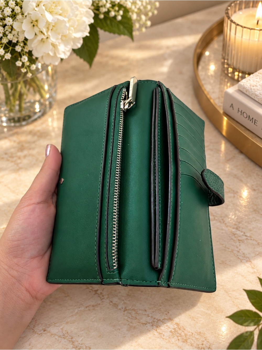 kate spade New York Emerald Green Leather Wallet - Picture 6 of 6